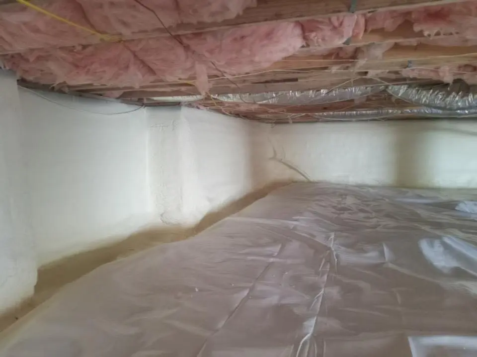 Crawl space encapsulation with closed-cell spray foam for Storm Damage Roof Repair in Sunrise Manor
